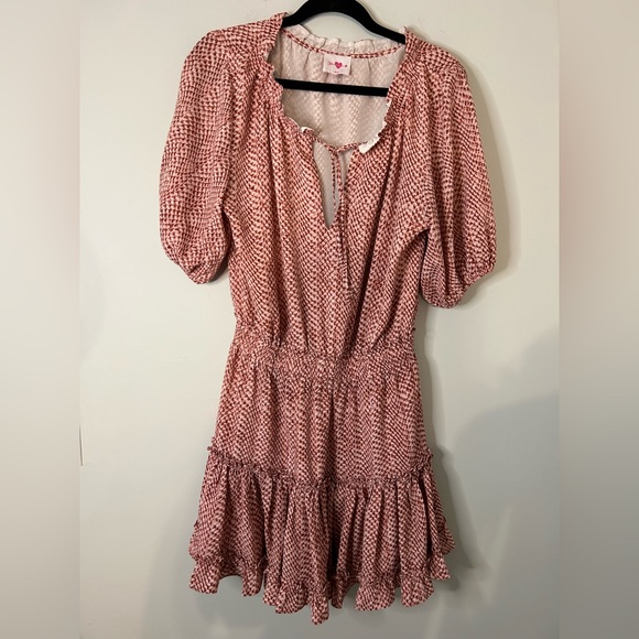 Buddy Love Ray Red Patterned Mini Dress - Picture 2 of 7